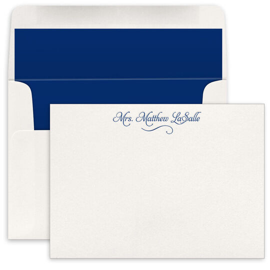 Swish Flat Note Cards - Letterpress